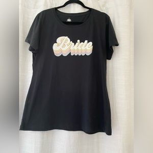Bridal short sleeve bachelorette party The Bride shirt retro print size XL